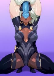1futa 1girls ahe_gao akeno_(itsnafulol) animal_penis bodysuit breasts cleavage dark-skinned_female dark_skin earrings futa_on_female futa_with_female futadom futanari horse_penis horsecock horsecock_futanari huge_breasts imminent_penetration interracial japanese_(nationality) jewelry large_penis leotard marvel marvel_rivals medium_hair midriff open_mouth penis penis_awe penis_on_face penis_over_eyes someone19912 spread_legs squatting storm_(marvel_rivals) storm_(x-men) testicles thick_thighs thighhighs thighs tongue tongue_out veins veiny_penis white_hair wide_hips