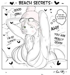 big_breasts blowjob breasts female original_character paizufella paizuri red_hair sex swimsuit