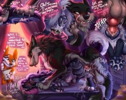 animal_genitalia animal_penis animal_pussy anus ass ball_slap balls balls_deep bodily_fluids butt_focus canid canid_taur canine canine_genitalia canine_penis canine_pussy canine_taur canis comic cookie cum cum_drip cum_in_ass cum_in_pussy cum_inside cum_on_balls cum_on_butt cum_on_feet cum_on_penis cumshot domestic_dog dripping ejaculation feet female feral feral_on_feral feral_penetrated feral_penetrating food genital_fluids genitals group herding_dog hyena knot knotted_penis male mammal mammal_taur massage massage_table mohitopaw nude pastoral_dog pawpads paws penetration penis pussy raised_paw saliva saliva_drip saliva_on_face saliva_on_foot saliva_on_penis saliva_on_tongue saliva_string sex slap sparkles taur trio welsh_corgi