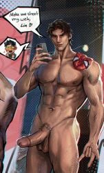 2boys anal anal_sex anus big_penis comic cum dialogue digital_media_(artwork) gay gay_sex iron_fist iron_fist_(marvel_rivals) large_penis lin_lie male male/male male_penetrated male_penetrating marvel marvel_rivals muscular muscular_male nihun penis peter_parker semen spider-man spider-man_(marvel_rivals) spider-man_(series) squatting text thick_penis white_background yaoi