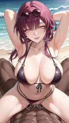 1boy 1boy1girl 1girls abs ai_generated armpits arms_behind_head arms_up bangs beach belly belly_button big_breasts bikini bikini_bottom bikini_bottom_aside bikini_top breasts cleavage clothed clothed_female_nude_male clothed_sex clothing cock commentary_request cowgirl_position cum cum_in_pussy cum_in_pussy cum_inside cum_on_thighs curvy curvy_figure dark-skinned_male dark_skin dominant dominant_female drool drooling earrings female female_focus female_on_top front-tie_bikini hair hair_between_eyes honkai:_star_rail honkai_(series) hoyoverse interracial interracial_sex kafka_(honkai:_star_rail) kneeling large_breasts lia_the_busty_redhead light-skinned_female light_skin lipstick long_hair looking_at_viewer magenta_eyes magenta_hair magenta_lipstick makeup midriff mihoyo muscular muscular_male navel ocean outdoors outside penis penis_in_pussy sand seductive seductive_look seductive_smile self_upload sex sideboob smile suggestive suggestive_look suggestive_pose sunglasses tagme thick_thighs thighs tied_hair vagina vaginal_penetration vaginal_sex water