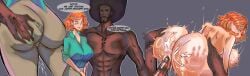 ass_grab ass_marks cheating cheating_wife cum dark-skinned_male family_guy grandarcch interracial jerome_(family_guy) lois_griffin netorare red_hair