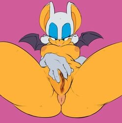 1girls 2014 anthro anus areola argento ass bat big_breasts breasts brown_nipples erect_nipples female female_only looking_at_viewer mammal nipples nude pink_background plump_labia pussy rouge_the_bat sega smile solo sonic_(series) soubriquetrouge spread_legs white_background wings