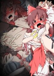 1girls birth blush blush breastfeeding breasts brown_eyes brown_hair cockroach covering_breasts cum cum_in_pussy cum_inside female fly from_behind hakurei_reimu human_mother_baby_animal human_mother_baby_insect impregnation insectophilia insects interspecies interspecies_impregnation interspecies_pregnancy lactation larva long_hair male monster nipples open_mouth penis pregnant pregnant_belly pregnant_female pussy red_eyes red_hair_bow reimu_hakurei sex shrine_maiden size_difference spread_legs touhou vaginal_penetration wide_eyed wide_hips yufutwun zoophilia zoophilia_pregnancy