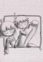 2024 2boys archive big_penis chibi climbing_penis eas-kun_(character) eas_community emergency_alert_system-kun exclamation_mark eyewear hugging_penis hyper hyper_penis laying_down light-skinned_male male monochrome nec-12 not_female old_art semi-rimless_eyewear sketch sketch_page star tocure-kun tokyo_secure_foundation-kun traditional_media_(artwork) watermark wifi wifi_symbol