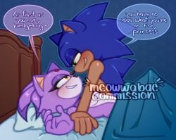 bed blaze_the_cat blush breasts catgirl feline flirting hedgehog imminent_sex looking_at_another meowwabae nude seductive seductive_eyes seductive_smile sega smiling sonic_(series) sonic_the_hedgehog sonic_the_hedgehog_(series)