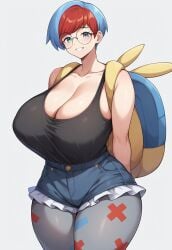 1girls aged_up ai_generated alternate_breast_size big_breasts blue_hair breasts digital_media female female_focus female_only game_freak hi_res huge_breasts human human_female large_breasts light-skinned_female light_skin looking_at_viewer massive_breasts nintendo npc_trainer penny_(pokemon) pokemon pokemon_(franchise) pokemon_(game) pokemon_(trainer) pokemon_scarlet_&_violet pokemon_scarlet_and_violet pokemon_sv pokemon_trainer solo solo_female solo_focus