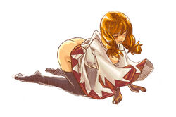 ass blonde_hair crying final_fantasy final_fantasy_tactics final_fantasy_tactics_(original) gloves invisible_man invisible_penis nipple thighhighs tied_hair twintails white_mage_(fft)