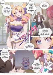 cafe_cutie_gwen cafe_cutie_sivir cafe_cutie_soraka cafe_cuties_series comic comic_page female gwen_(league_of_legends) league_of_legends nidalee soraka strongbana tagme