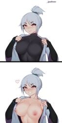 big_breasts jett_(valorant) lezeal meme sage_(valorant)_(cosplay) valorant