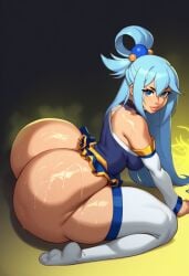 ai_generated aqua_(konosuba) big_ass big_breasts gigantic_ass gvukub huge_ass kono_subarashii_sekai_ni_shukufuku_wo!