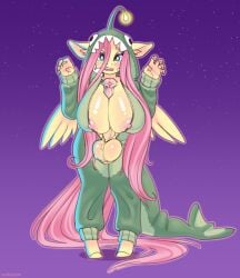 2020s 2024 5_fingers absurd_res animal_genitalia animal_penis anthro anthrofied areola balls big_balls big_breasts big_penis breasts clothing costume digital_media_(artwork) equid equine equine_genitalia equine_penis eyebrows fingers fluttershy_(mlp) friendship_is_magic genitals gynomorph hair halloween hasbro hi_res holidays horse huge_breasts intersex long_hair looking_at_viewer mammal my_little_pony mythological_creature mythological_equine mythology nipples nude pegasus penis pink_hair pony simple_background solo standing synkosium tail wings yellow_body