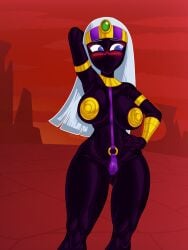 1girls alien alien_girl alien_humanoid artist_name big_breasts black_body black_skin breasts cartoon_network duck_dodgers female female_focus female_only fit fit_female hi_res high_resolution highres large_breasts long_hair looney_tunes martian martian_(duck_dodgers) medium_breasts mexicanjoe monokini navel pasties purple_eyes purple_eyeshadow queen_tyr'ahnee solo solo_female solo_focus straight_hair thighs white_hair