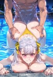 1girls ai_generated ass big_ass big_breasts big_penis bikini black_clover blush breasts chocopizza cum cum_in_pussy cum_inside cum_on_breasts cum_on_face curvy doggy_style hi_res huge_ass huge_breasts huge_cock large_breasts looking_at_viewer micro_bikini noelle_silva penis pov purple_eyes sex shiny_skin silver_hair skimpy sweat topless twintails vaginal_penetration voluptuous wet wet_skin