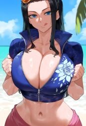 1girls ai_generated creamy_ai female light-skinned_female mature mature_female nico_robin one_piece tagme