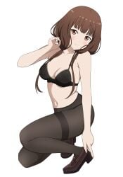 1girls absurd_res absurdres ankles bare_arms bare_belly bare_chest bare_hands bare_midriff bare_navel bare_shoulders bare_skin belly belly_button black_bra black_legwear black_panties black_pantyhose black_underwear blunt_bangs blush blush_face blushed_face blushing_at_viewer blushing_face blushing_female bra breasts brown_eyebrows brown_eyes brown_eyes_female brown_footwear brown_hair brown_hair_female brown_shoes calves cleavage collarbone coro_fae dot_nose elbows embarrassed embarrassed_exposed_female embarrassed_female exposed_arms exposed_belly exposed_chest exposed_midriff exposed_navel exposed_shoulders exposed_skin fair_skin feet female female_focus female_naked female_only fingernails fingers footwear frilled_bra frilled_underwear full_body hair_tie half_naked half_nude hand_on_foot hand_on_hair hand_on_head hand_on_own_foot hand_on_own_hair hand_on_own_head head_tilt high_resolution high_school_student highres hourglass_figure iino_miko kaguya-sama_wa_kokurasetai_~tensai-tachi_no_renai_zunousen~ kneeling kneeling_down kneeling_female kneeling_on_floor kneeling_on_ground kneeling_position knees lace-trimmed_bra lace_bra lace_underwear laced_bra laced_underwear lean_body lean_figure legs legwear light-skined_female light-skinned light-skinned_female light_skin light_skin_female light_skinned light_skinned_female long_hair looking_at_viewer medium_breasts midriff nail_polish nails naked naked_female naked_woman narrow_waist navel nude nude_female nudity on_knees pale pale-skinned_female pale_skin pale_skinned_female panties pantyhose partially_naked petite petite_body petite_breasts petite_female petite_girl petite_tits pink_fingernails pink_nail_polish pink_nails red_hair_tie school_girl semi_nude shoes shoulders sideboob simple_background slender_body slender_waist slim_girl slim_waist smooth_skin solo teen_girl teenage_girl teenager thick_thighs thighband_pantyhose thighs thin_waist tilted_head twintails twintails_(hairstyle) underwear underwear_only white_background wide_hips