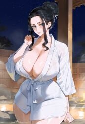 1girls ai_generated creamy_ai female light-skinned_female mature mature_female nico_robin one_piece tagme