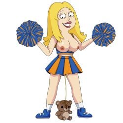 american_dad cheerleader_outfit francine_smith peeing teddy_bear