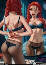 aroma_sensei lingerie original_character red_hair stonxsisters