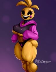 2d anthro five_nights_at_freddy's rakoongrey tagme toy_chica_(fnaf)