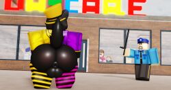 3d anus balls big_butt black_fur exhibitionism milkded partially_clothed roblox willie_piv