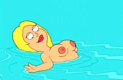 american_dad animated breasts erect_nipples francine_smith swimming