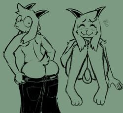 1boy anthro ass ass_out back back_muscles back_view balls black_jeans blush caprine caught caught_dressing caught_undressing deltarune embarrassed exposed exposed_ass eyebrows_raised eyeliner femboy flaccid fluffy fluffy_tail getting_dressed getting_undressed goat horns jeans jeans_down knees_on_chest knees_together_feet_apart knees_up looking_at_viewer looking_back looking_back_at_viewer looking_over_shoulder male male_only nkwaru nude nude_male painted_nails paws penis pulling_down_pants pulling_up_pants ralsei small_pupils smile smiling smiling_at_viewer solo solo_anthro solo_femboy solo_male surprised surprised_expression surprised_face sweat sweatdrop tail thick_thighs thighs topless topless_male