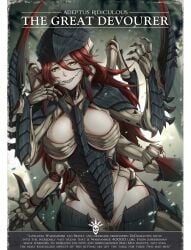 adeptus_ridiculus cleavage english_text insect_girl large_breasts poster red_hair sharp_teeth tagme text tyranid warhammer_(franchise) warhammer_40k