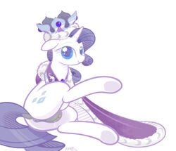 <3 anus ass braddo cloak crown dripping equine female female_only friendship_is_magic fur heart-shaped_pupils horn mammal my_little_pony on_side pony princess_platinum pussy rarity_(mlp) solo spread_legs spreading straight_hair tail unicorn