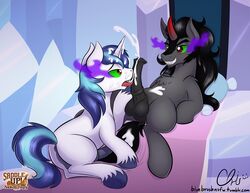 animal_genitalia anus balls crispychris cum duo equine friendship_is_magic gay horn horsecock king_sombra_(mlp) male male_only mammal mind_control my_little_pony oral penis shining_armor_(mlp) unicorn