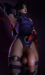 1futa 3d balls big_balls big_penis breasts deskt3d flaccid futa_only futanari marvel marvel_rivals penis penis_towards_viewer presenting presenting_penis psylocke psylocke_(marvel_rivals) solo submissive_pov taker_pov vengeance_psylocke