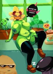 1girls anthro anthrofied ass blover_(pvz) breasts chicharito doom-shroom_(pvz) female female_focus flora_fauna freckles mckeyes peashooter_(pvz) plant plant_girl plant_humanoid plantie plants_vs._zombies plants_vs_zombies popcap_games pussy solar_flare_(pvz) string_panties sunflower_(pvz) sunflower_singer_(pvz) text wall-nut_(pvz)