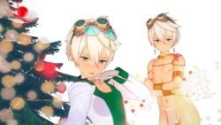 bennett_(genshin_impact) brothers clone clones gay koikatsu photo smile twins yaoi