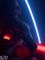 1boy 1boy1girl 1girls 2hour2 3d 3d_(artwork) 3d_model 3d_render anal anal_insertion anal_sex anal_sex blender blue_lightsaber commission dark-skinned_female fishnet_clothing fishnets jedi:_fallen_order jedi:_survivor light-skinned_male light_skin lightsaber looking_at_partner looking_at_viewer looking_back pov red_lightsaber second_sister standing standing_doggy_style standing_sex star_wars trilla_suduri