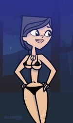 1girls bikini black_bikini black_hair heather_(tdi) solo swimsuit total_drama_island vaultman