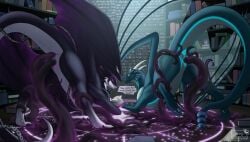 anal anal_sex anus ass ass_up aysu_(roxannetheokami) bioluminescence black_body black_horn black_scales blue_anus blue_body blue_pussy blue_scales claws dragon duo endermoonfur female female/female feral fur genitals glowing hair hi_res horn liberty_(steelraptor458) mane membrane_(anatomy) membranous_wings mythological_creature mythological_scalie mythology penetration pink_anus pink_pussy purple_body purple_fur purple_hair purple_mane pussy raised_tail scales scalie tail tail_anus vaginal_penetration white_claws wings