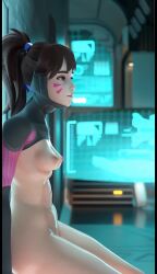 3d ass big_ass big_breasts blender breasts d.va hi_res leg_up nipples overwatch overwatch_2 pussy sex stand_and_carry_position standing tagme video