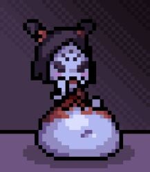 animated belly big_belly gif muffet pixel_animation pixel_art retrobelly rubbing_belly spider_girl struggling struggling_prey undertale undertale_(series) vore vore_belly