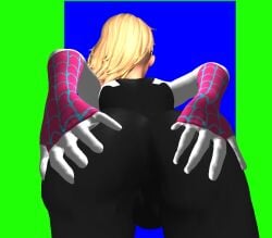 1girls anus ass ass_grab big_ass bubble gwen_stacy gwen_stacy_(spider-verse) misspussyfan spider-man:_into_the_spider-verse spider-man_(series) superheroine teenager