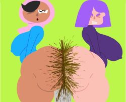 2girls anon ass_sandwich big_ass big_breasts bottomless duolingo facesitting goth goth_girl hijab huge_ass lily_(duolingo) pooping scat scatplay shitting shitting_on_face unknown_artist zari_(duolingo)