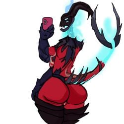 big_ass cell_shading creatures_of_sonaria dantenos demon_girl demon_horns hips self_upload selfie