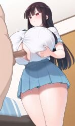 ai_generated female huge_breasts nozomi_(akitokage01) paizuri tsundere