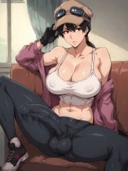 ai_generated bleach bulge_through_clothing futanari grapesss ikumi_unagiya light-skinned_futanari