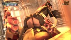 1girls 3d animated ass bayonetta bayonetta_(character) cowgirl_position dat_ass glasses high_heels luka reverse_cowgirl_position sex source_filmmaker tdw