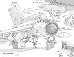 aircraft airplane cum cum_inside female heart jet male mig-21 ratbat single_engine straight tentacle