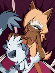 2girls furry j_nsfw lemur sonic_(series) sonic_the_hedgehog_(series) tangle_the_lemur whisper_the_wolf wolf yuri