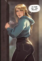 1girls ai_generated ass big_ass big_breasts big_thighs blonde_female blonde_hair breasts casual casual_clothes clothing curvaceous curvy curvy_figure digital_media_(artwork) female hips hourglass_figure huge_ass huge_breasts huge_thighs large_ass large_breasts large_thighs legs light-skinned_female light_skin mature mature_female metroid nintendo phophopho samus_aran slim_waist thick thick_hips thick_legs thick_thighs thighs voluptuous waist wide_hips