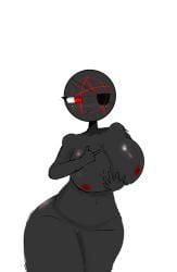 anarchist_commune_(countryhumans) anarchy anarchy_symbol angry coopher countryhumans countryhumans_girl countryhumans_oc female female_only flipping_off kak0yt0_chel_style massive_ass massive_breasts massive_hips red_nipples simple_background white_background