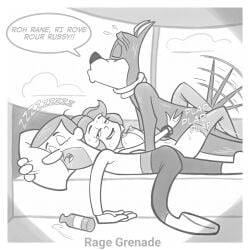 1boy 1dog 1girls 2d alcohol astro_the_space_mutt bed bedroom bedroom_eyes bedroom_sex biting_lip biting_own_lip breasts canine cheating cheating_(relationship) cheating_wife dog english_text female funny george_jetson hanna-barbera human human_female husband_and_wife interspecies jane_jetson male male_dog mature_female milf missionary missionary_position monochrome motion_lines nipples nude nude_female penetration rage_grenade sex sleeping sleeping_cuck snoring sound_effects speech_bubble speech_impediment stealth_sex stockings sweat sweating tailwag the_jetsons thigh_highs thighhighs vaginal_penetration vaginal_sex what zoophila