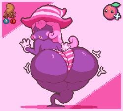 1girls ass ass_expansion ass_focus epicpotatolord ghost ghost_girl huge_ass hyper hyper_ass mario_(series) panties paper_mario paper_mario:_the_thousand-year_door pink_hair pixel_art purple_body solo solo_female solo_focus trans_woman transfem vivian_(paper_mario)